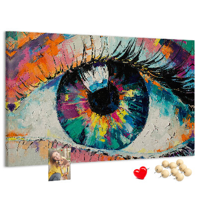 Cork memo board Human eye pupil
