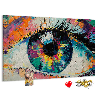 Cork memo board Human eye pupil