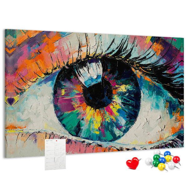 Cork memo board Human eye pupil