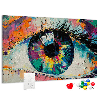 Cork memo board Human eye pupil
