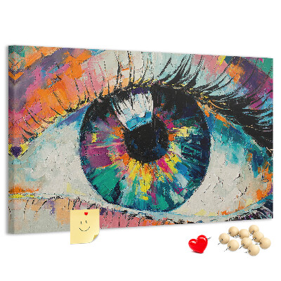 Cork memo board Human eye pupil
