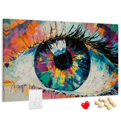 Cork memo board Human eye pupil