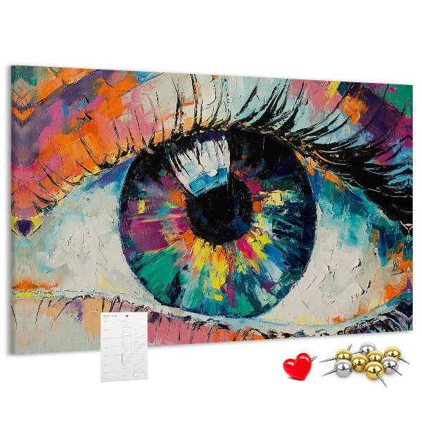 Cork memo board Human eye pupil
