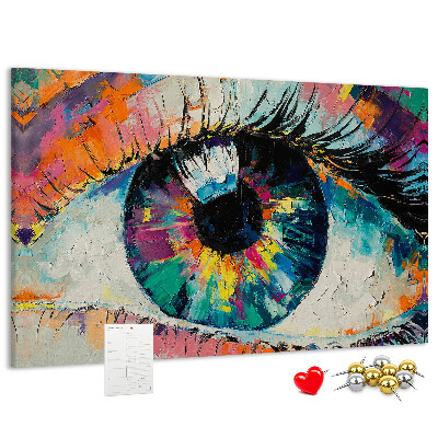 Cork memo board Human eye pupil