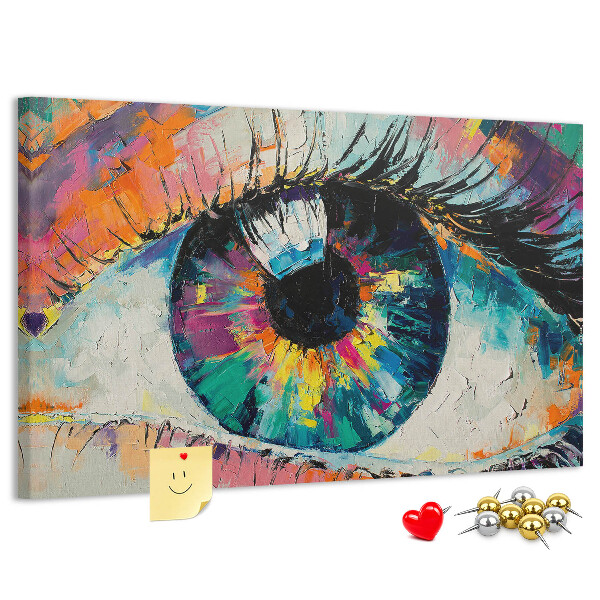 Cork memo board Human eye pupil