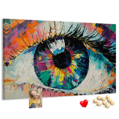 Cork memo board Human eye pupil