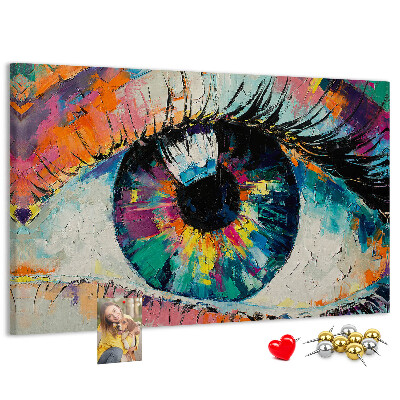 Cork memo board Human eye pupil