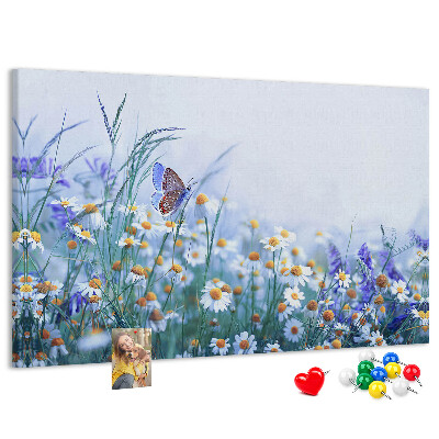 Cork display board Butterfly in the meadow