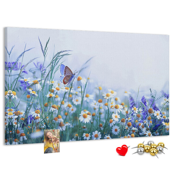 Cork display board Butterfly in the meadow