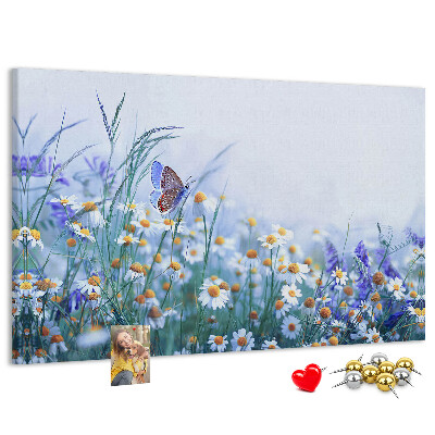 Cork display board Butterfly in the meadow
