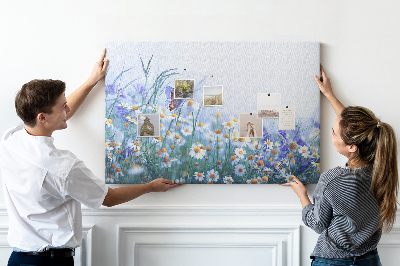 Cork display board Butterfly in the meadow