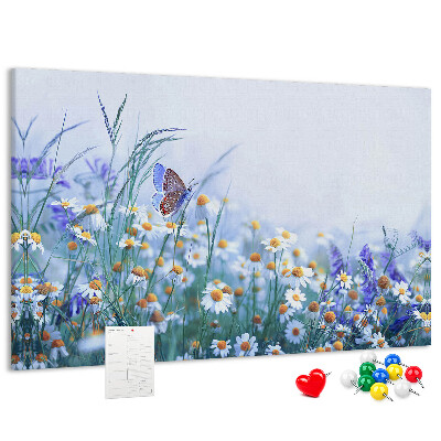 Cork display board Butterfly in the meadow