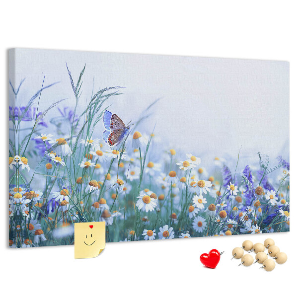 Cork display board Butterfly in the meadow