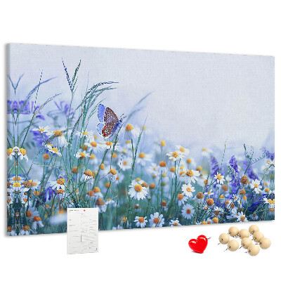 Cork display board Butterfly in the meadow