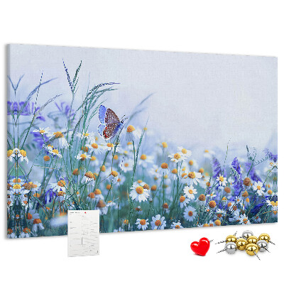 Cork display board Butterfly in the meadow