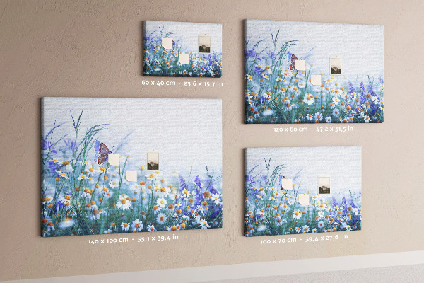 Cork display board Butterfly in the meadow