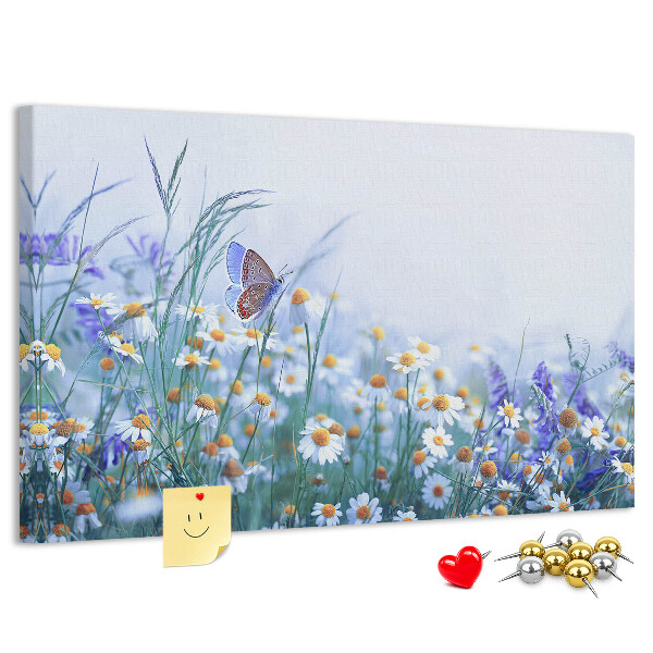 Cork display board Butterfly in the meadow