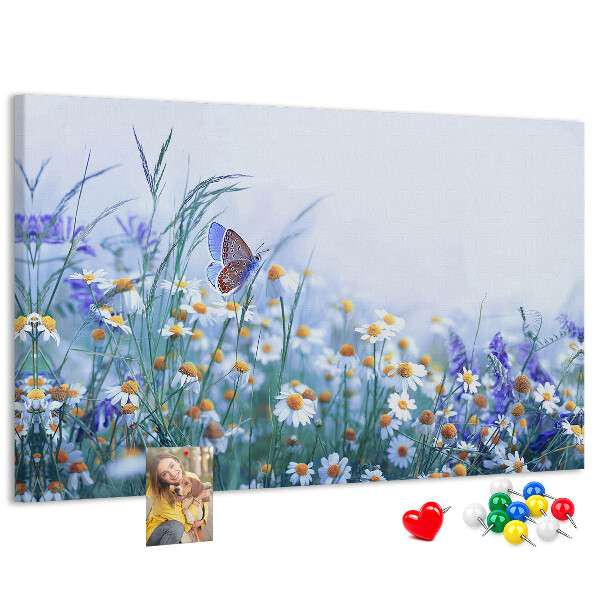 Cork display board Butterfly in the meadow
