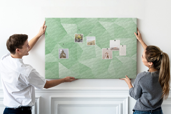 Cork display board Triangles abstraction