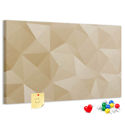 Cork memo board Triangles abstraction