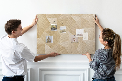 Cork memo board Triangles abstraction