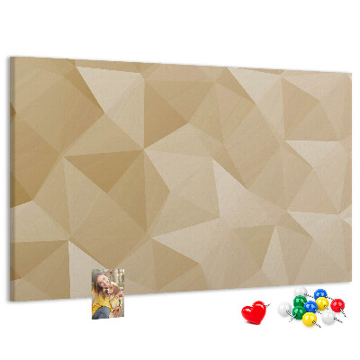 Cork memo board Triangles abstraction