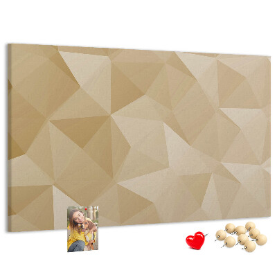 Cork memo board Triangles abstraction