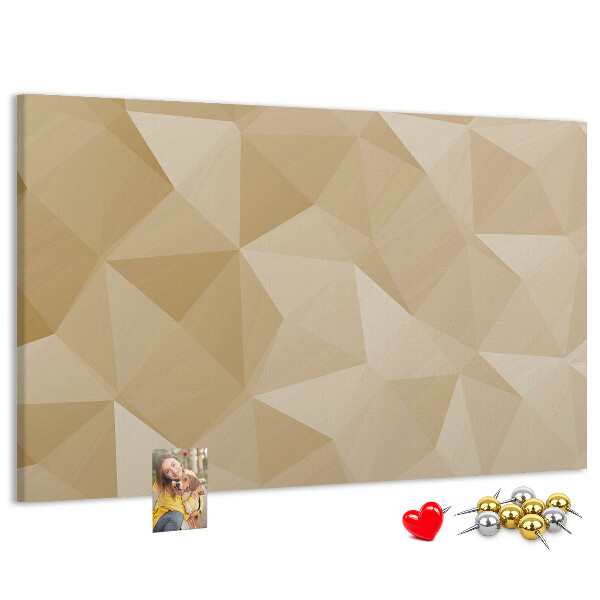 Cork memo board Triangles abstraction