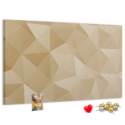 Cork memo board Triangles abstraction