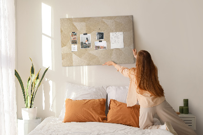 Cork memo board Triangles abstraction