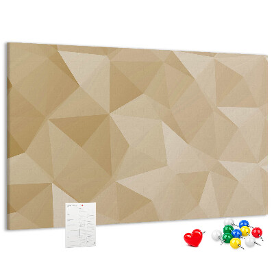 Cork memo board Triangles abstraction