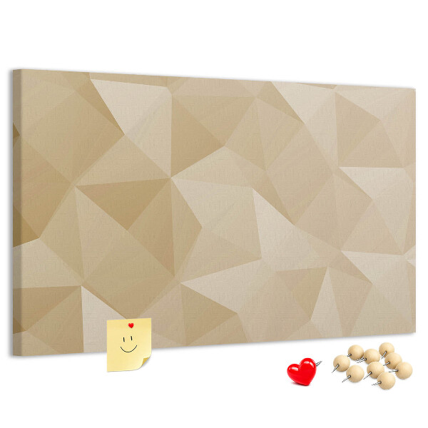 Cork memo board Triangles abstraction