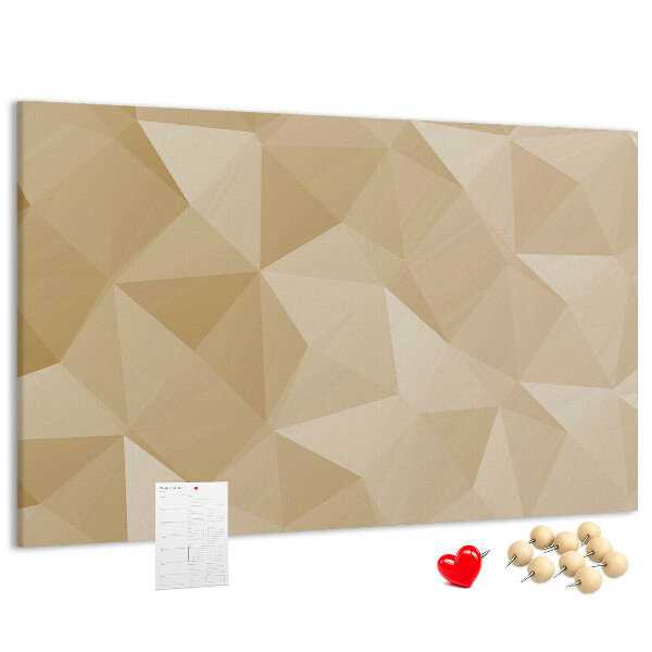 Cork memo board Triangles abstraction