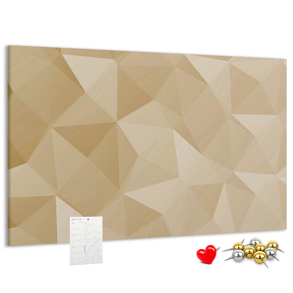 Cork memo board Triangles abstraction