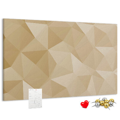 Cork memo board Triangles abstraction