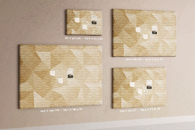 Cork memo board Triangles abstraction