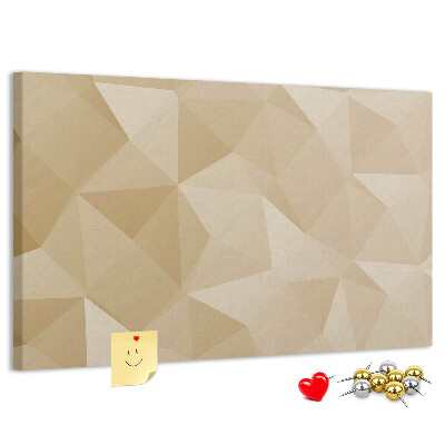 Cork memo board Triangles abstraction