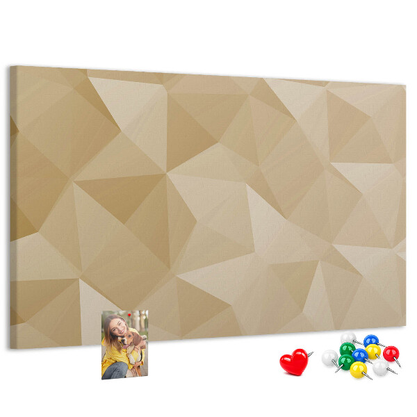 Cork memo board Triangles abstraction
