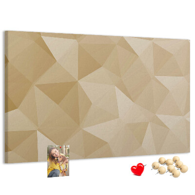 Cork memo board Triangles abstraction