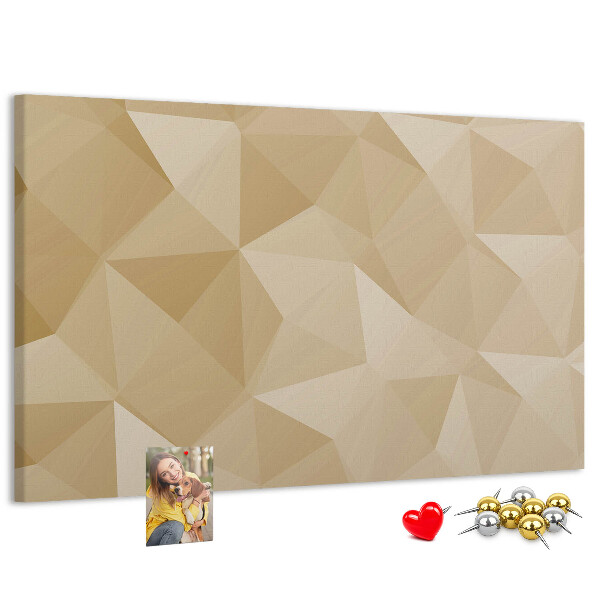 Cork memo board Triangles abstraction