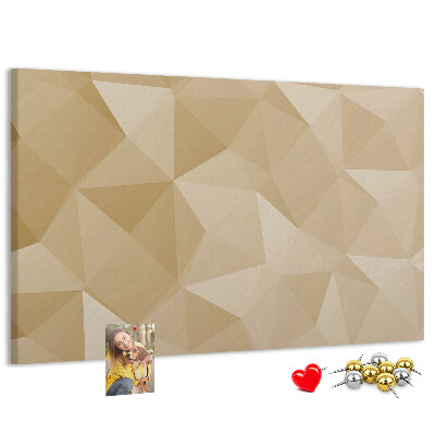 Cork memo board Triangles abstraction