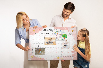 Cork display board Monthly planner