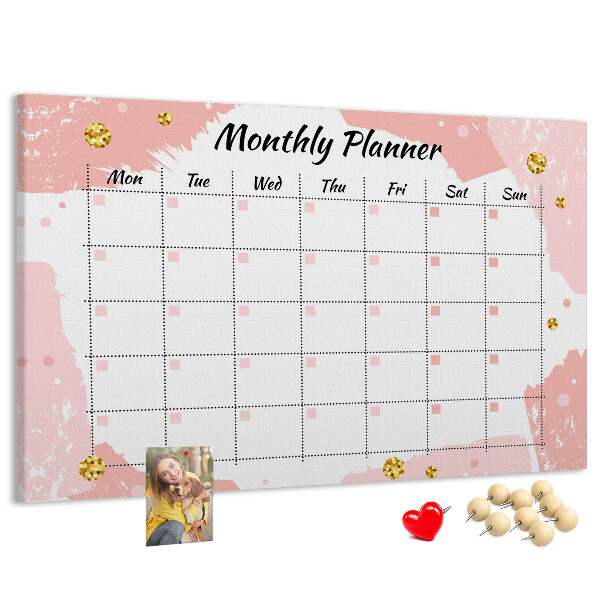 Cork display board Monthly planner