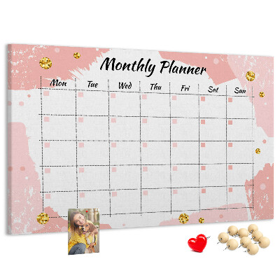 Cork display board Monthly planner