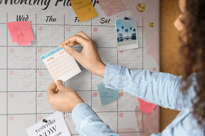 Cork display board Monthly planner