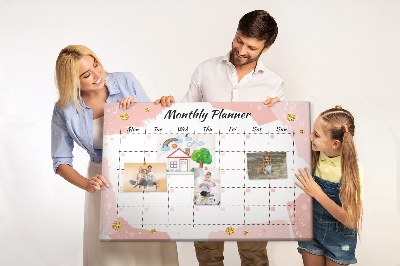 Cork display board Monthly planner