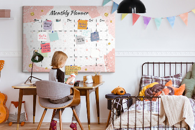 Cork display board Monthly planner