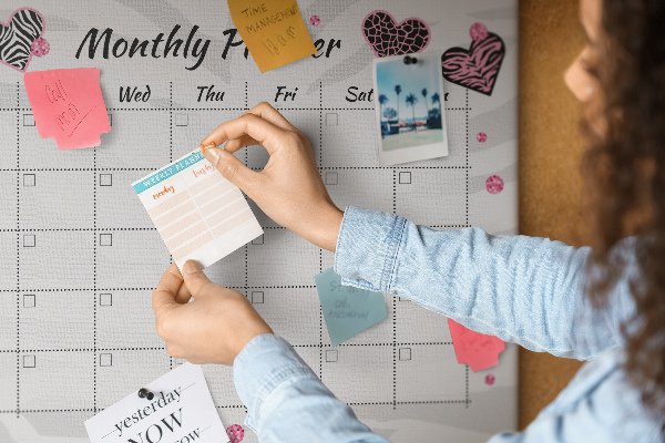 Cork memo board Fashion monthly planner