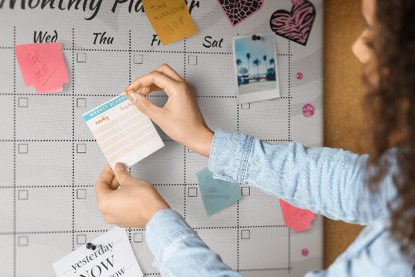 Cork memo board Fashion monthly planner