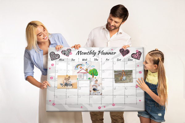 Cork memo board Fashion monthly planner